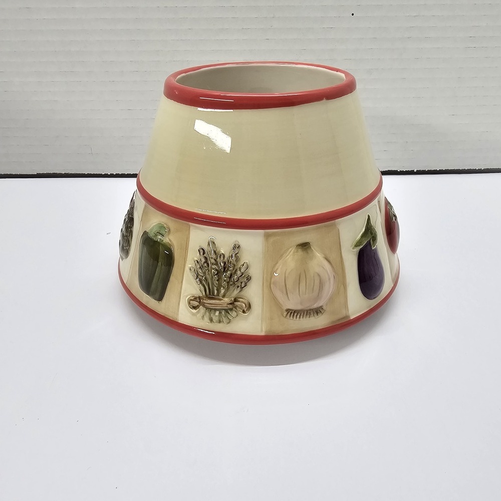 Home Interiors HOMCO Veggie Candle Cover Lamp Capper Shade Large EUC